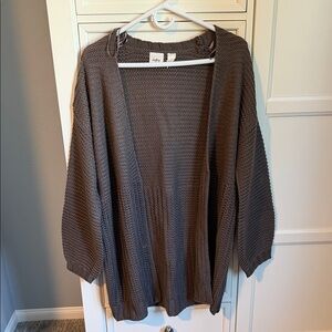 Daytrip Brown Open-Front Cardigan